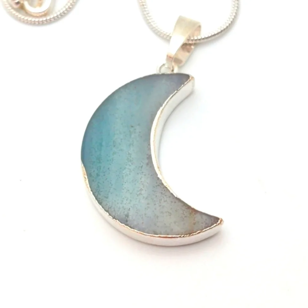 381MIDALANE Adjustable Amazonite Moon Necklace